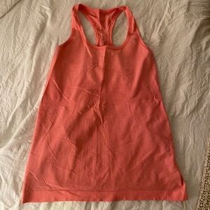 Pink Lululemon swiftly tech razorback tank